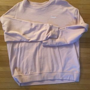 Barely warm light pink crewneck